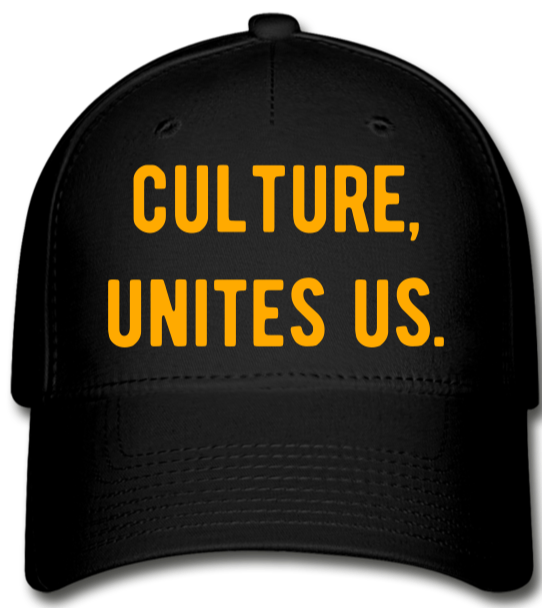 Culture, Unites Us!!! Baseball Cap - black