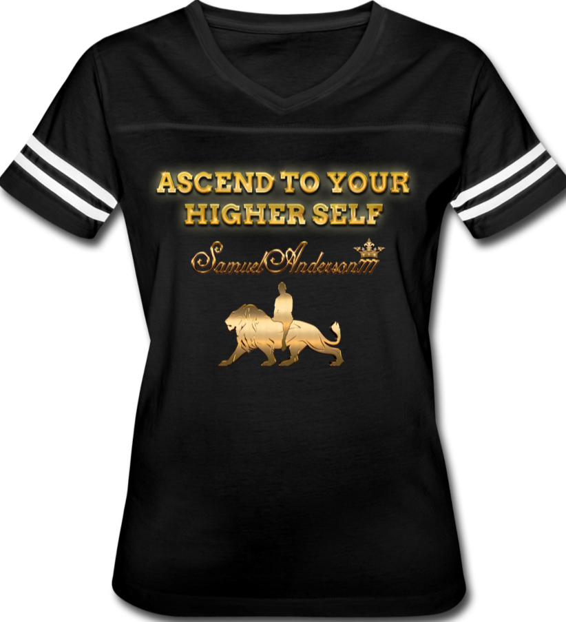 Ascend To Your Higher Self Women’s Vintage Sport T-Shirt - black/white