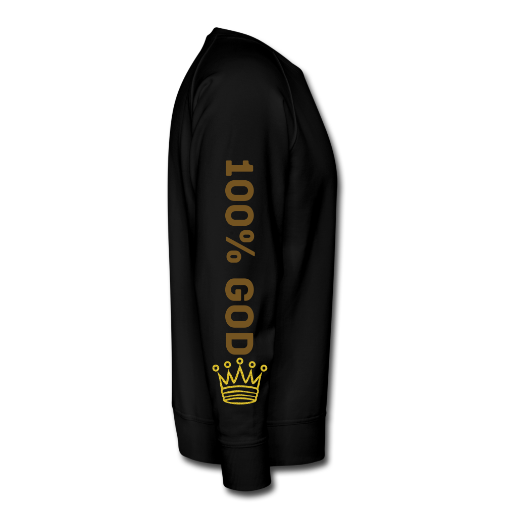 100% God   Men’s Premium Sweatshirt - black