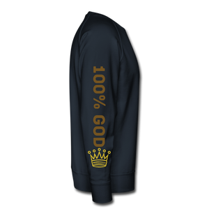 100% God   Men’s Premium Sweatshirt - navy