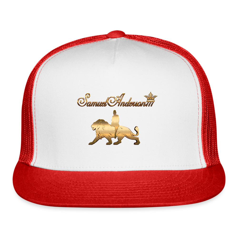 Breathable Hat - white/red