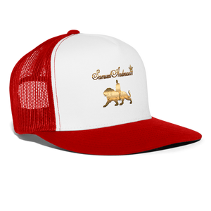 Breathable Hat - white/red