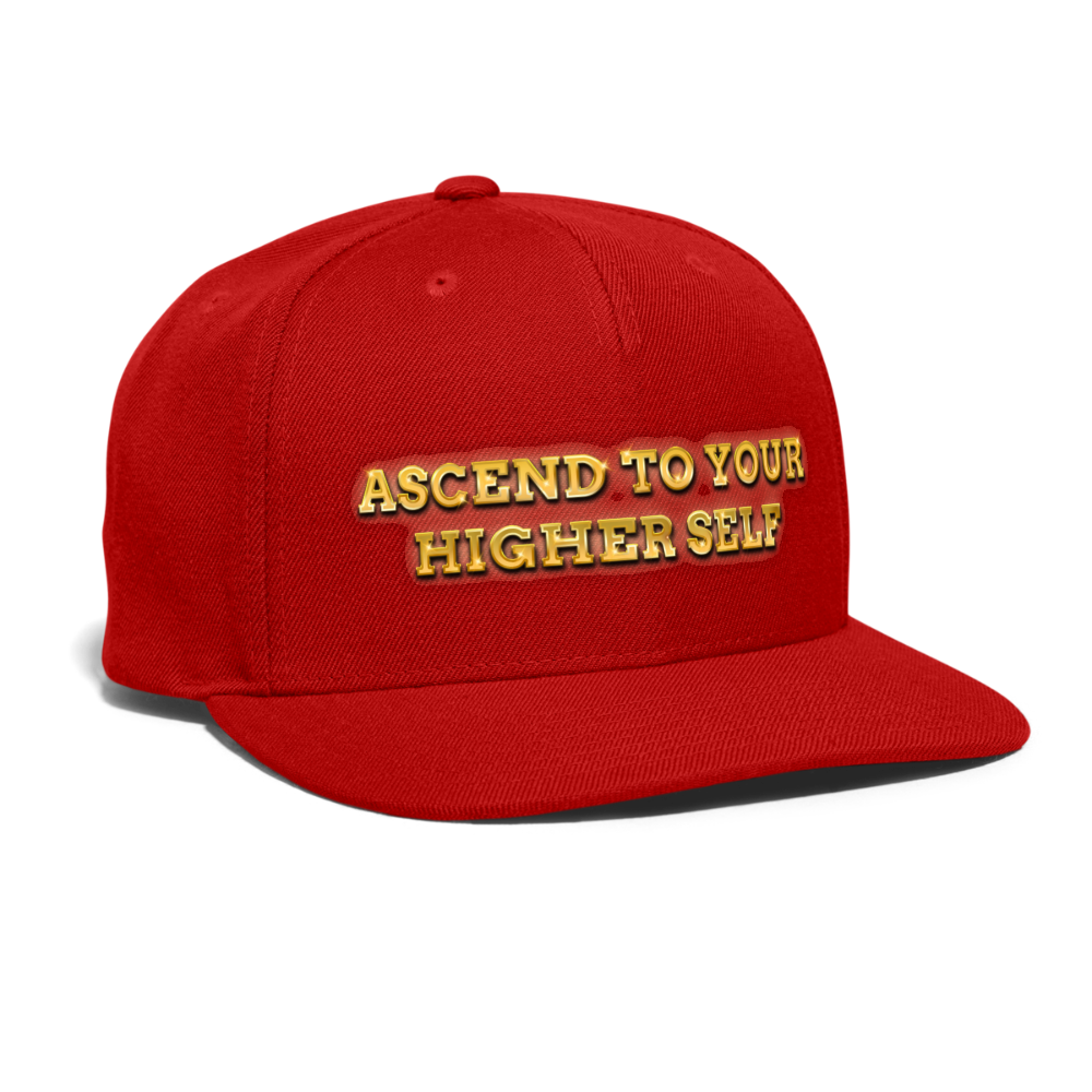 Ascend To Your Higher Self Snapback Baseball Cap - red