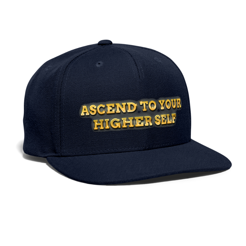 Ascend To Your Higher Self Snapback Baseball Cap - navy