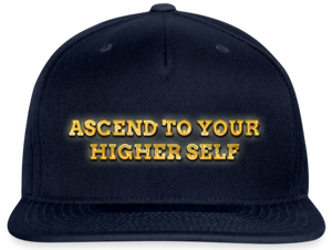 Ascend To Your Higher Self Snapback Baseball Cap - navy