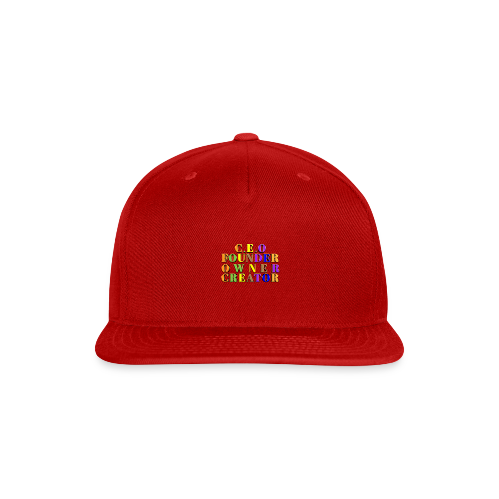 Entrepreneurs Club Snapback Baseball Cap - red