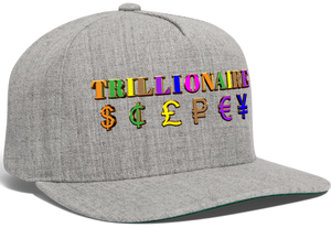 Trillionaire Snapback Baseball Cap - heather gray