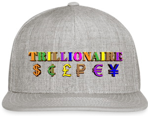 Trillionaire Snapback Baseball Cap - heather gray