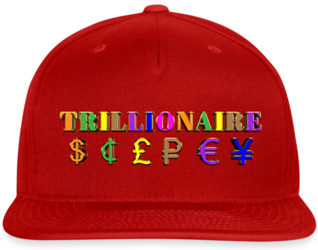 Trillionaire Snapback Baseball Cap - red