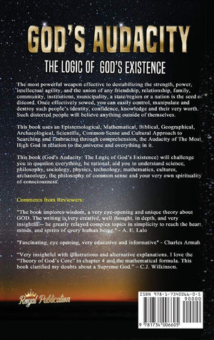 God's Audacity: The Logic of God's Existence (Hard Cover) - Special price promotion