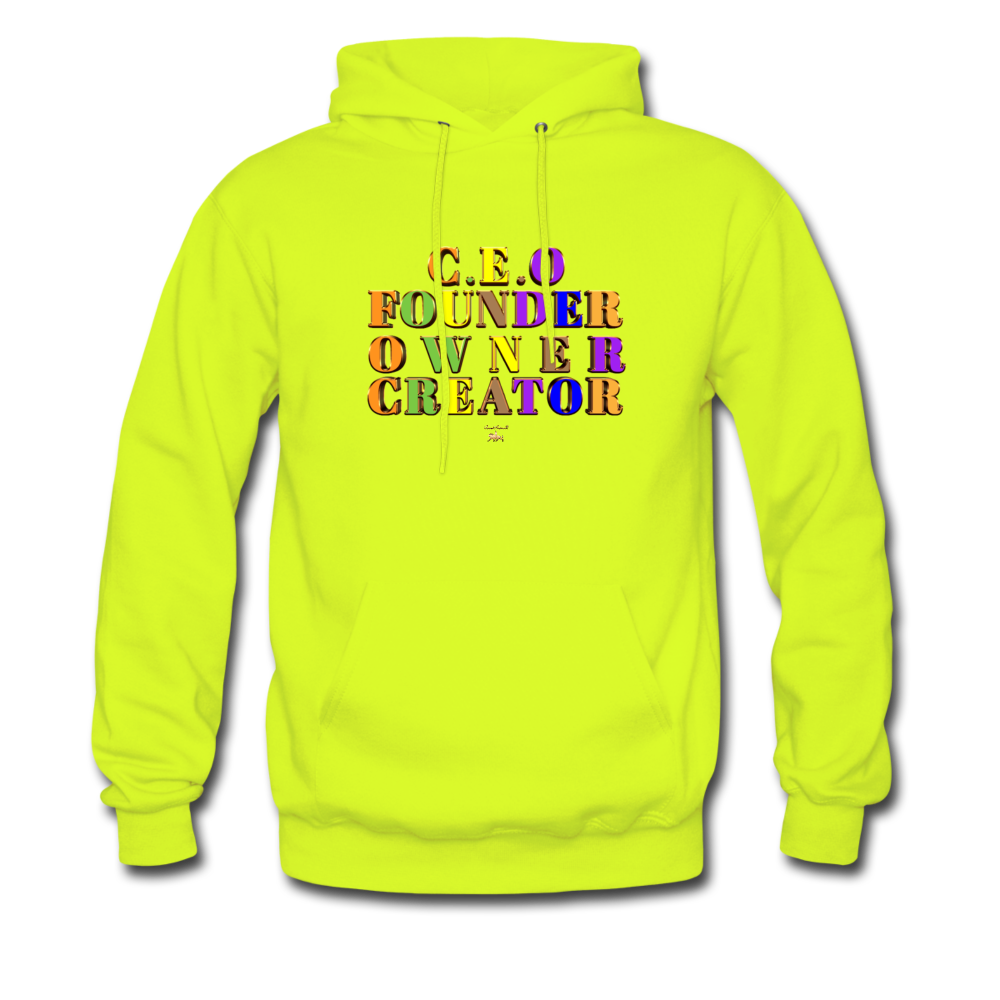 CEO/FOUNDER/OWNER/CREATOR Hoodie - safety green