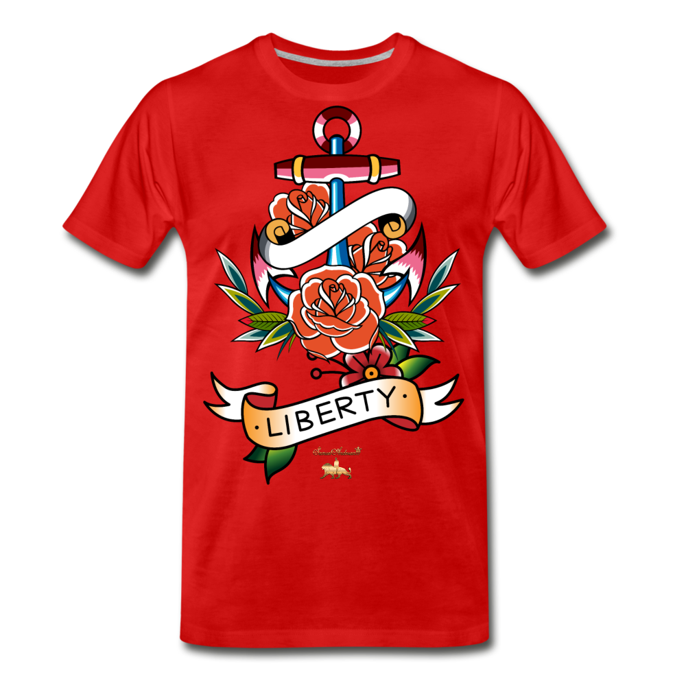 Liberty is an Anchor Premium T-Shirt - red