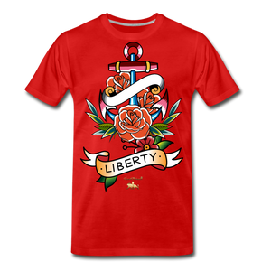 Liberty is an Anchor Premium T-Shirt - red