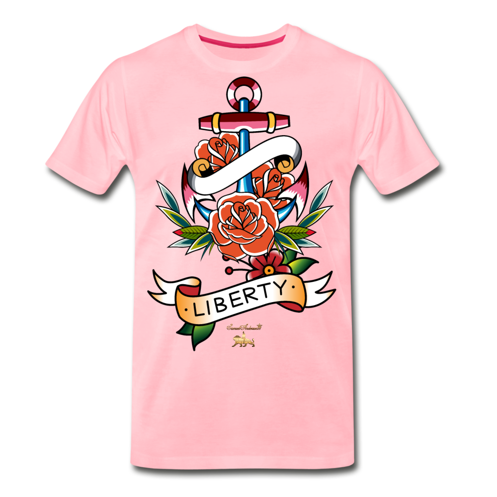 Liberty is an Anchor Premium T-Shirt - pink