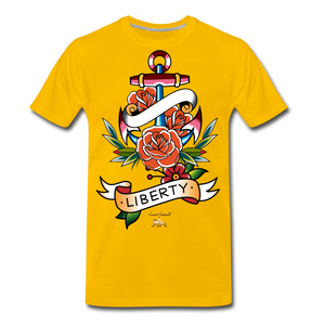 Liberty is an Anchor Premium T-Shirt - sun yellow