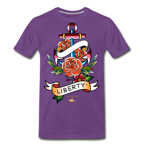 Liberty is an Anchor Premium T-Shirt - purple