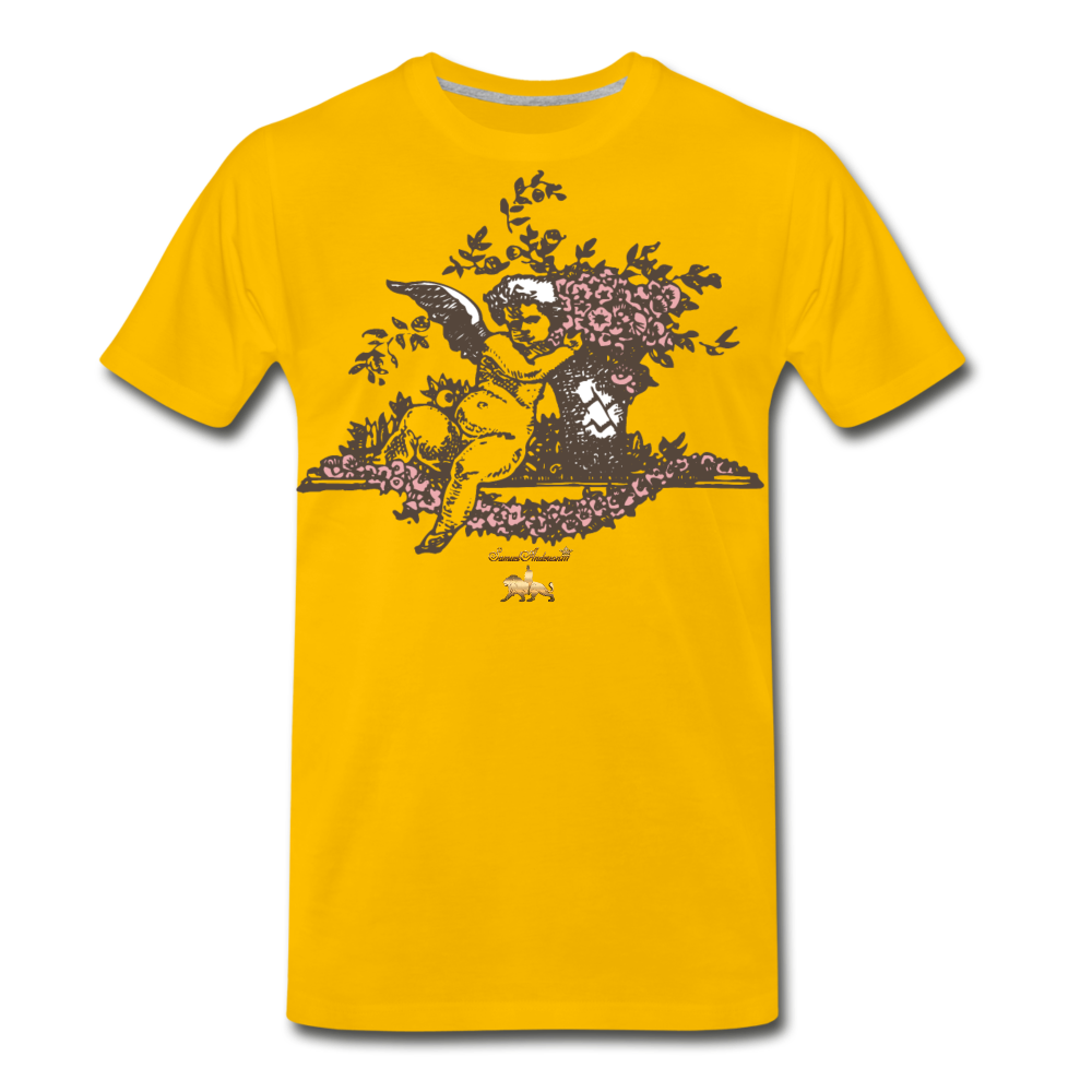Chilling with an Angel Premium T-Shirt - sun yellow