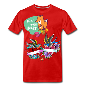 Open Your Heart Premium T-Shirt - red