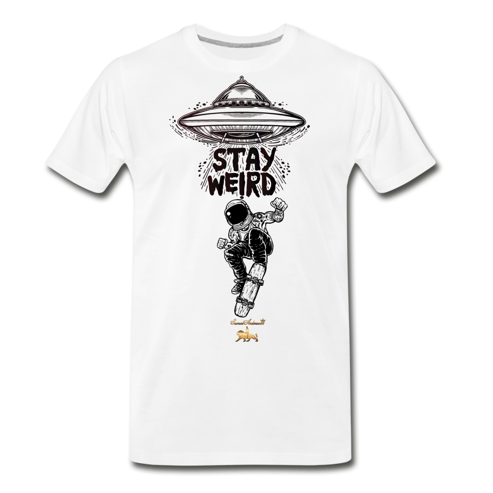 Stay Weird Premium T-Shirt - white