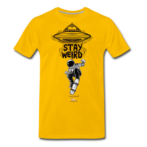 Stay Weird Premium T-Shirt - sun yellow