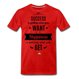 Success vs Happiness Premium T-Shirt - red