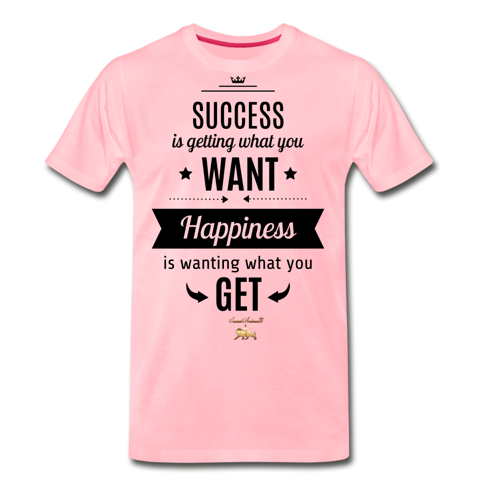 Success vs Happiness Premium T-Shirt - pink