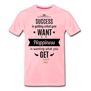 Success vs Happiness Premium T-Shirt - pink