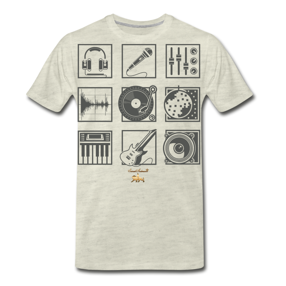 Music is Life Premium T-Shirt - heather oatmeal