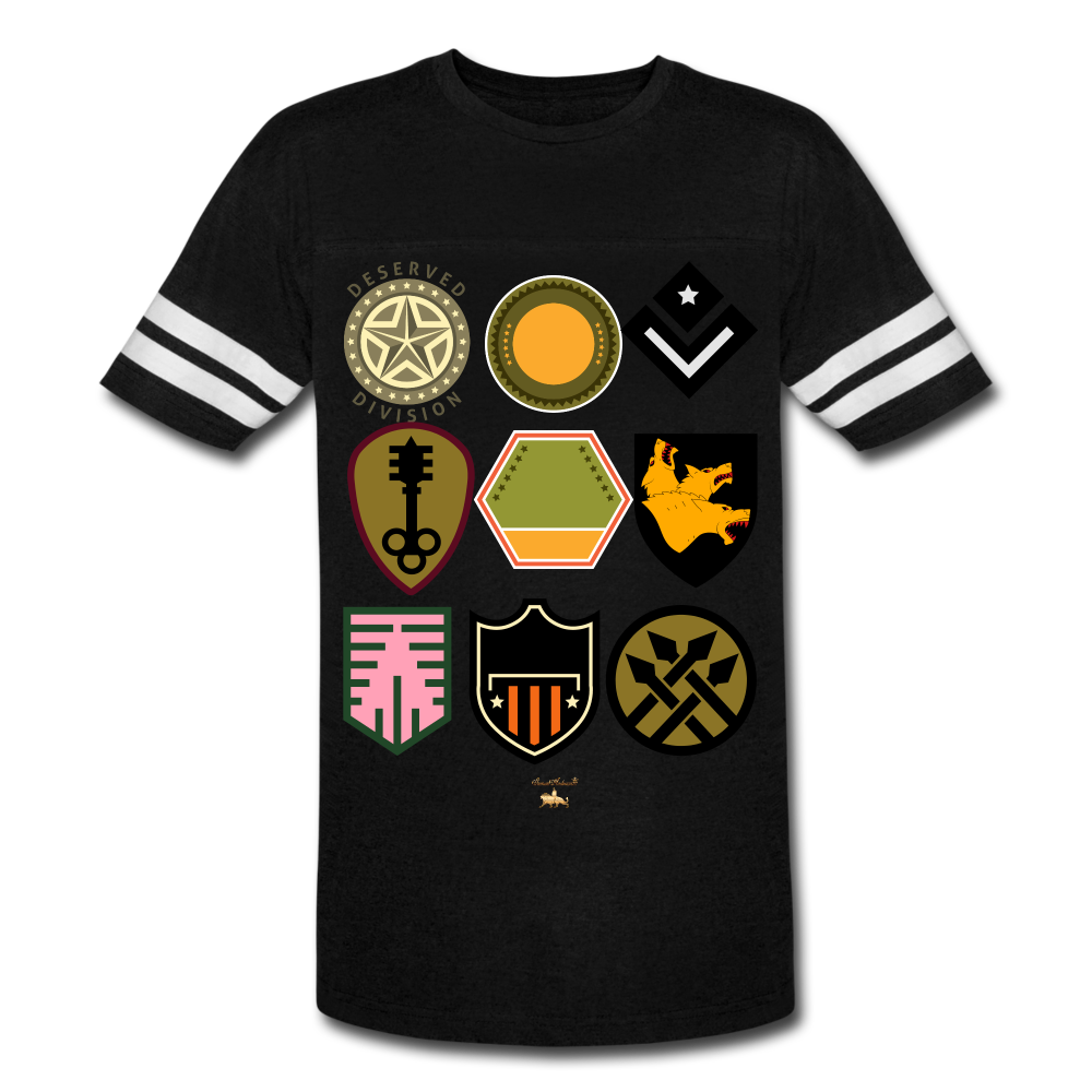 Honor, Grit and Strength Vintage Sport T-Shirt - black/white
