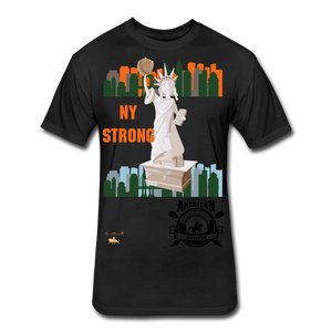 N.Y Strong Fitted Cotton/Poly T-Shirt - black