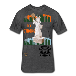 N.Y Strong Fitted Cotton/Poly T-Shirt - heather black