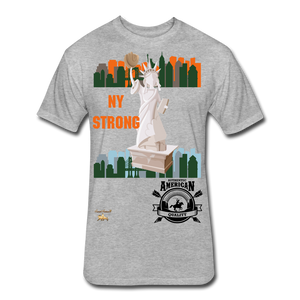 N.Y Strong Fitted Cotton/Poly T-Shirt - heather gray