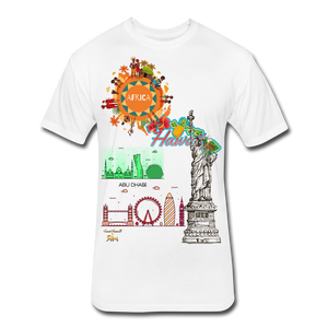 Classic Collections of Countries, Cities and Continent Fitted Cotton/Poly T-Shirt - white