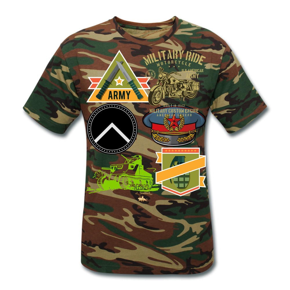 Military Ride Unisex Camouflage T-Shirt - green camouflage