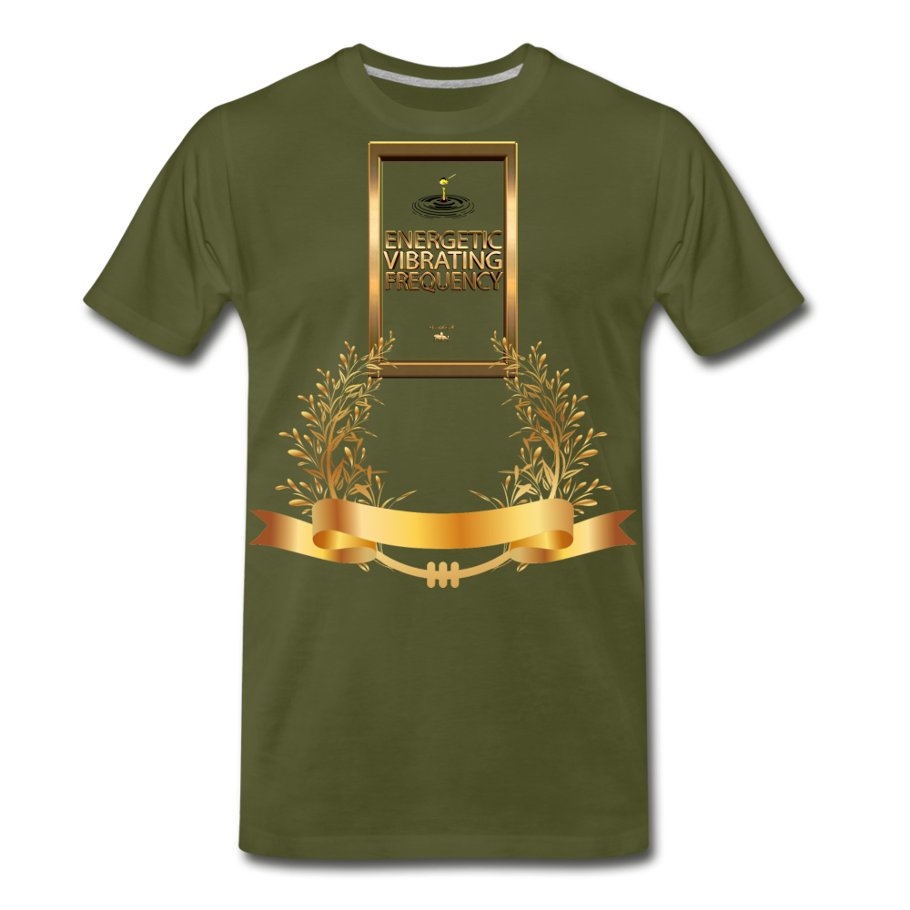Energetic Vibrating Frequency Premium T-Shirt - olive green