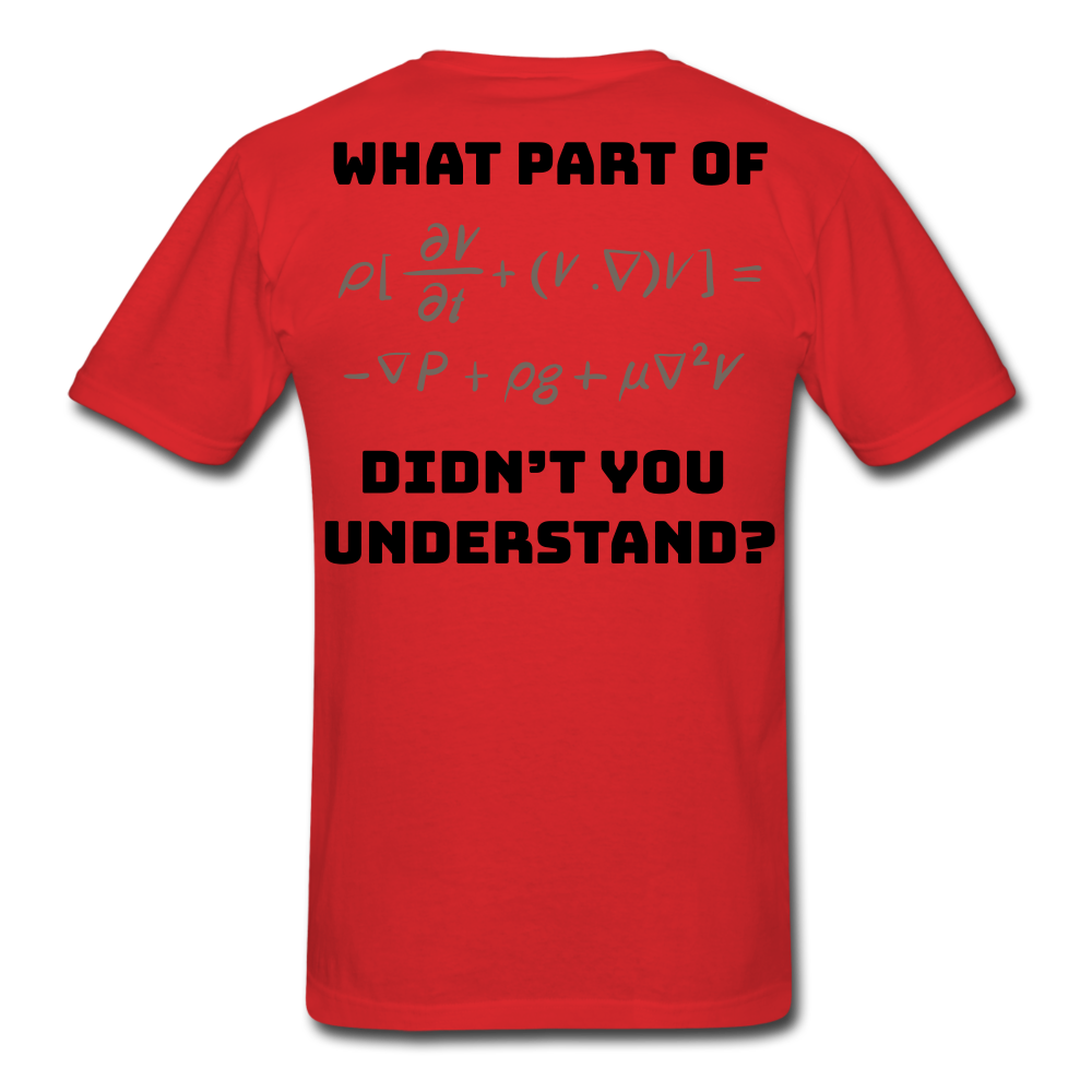 X & Y = Math Men's T-Shirt - red