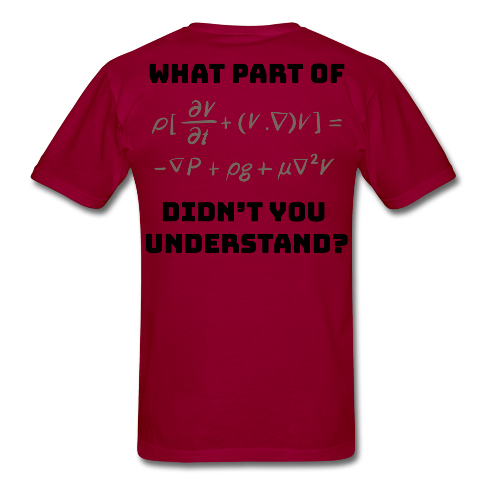 X & Y = Math Men's T-Shirt - dark red