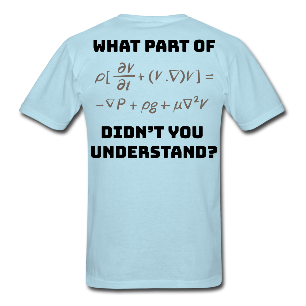 X & Y = Math Men's T-Shirt - powder blue