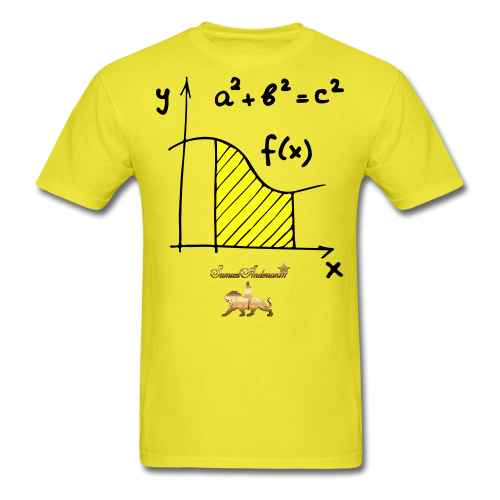 X & Y = Math Men's T-Shirt - yellow