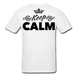 Good Vibes Keep Calm Men's T-Shirt - white