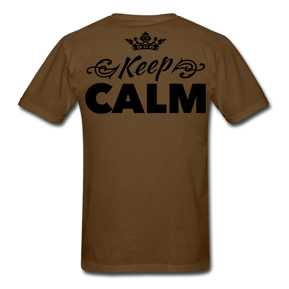 Good Vibes Keep Calm Men's T-Shirt - brown