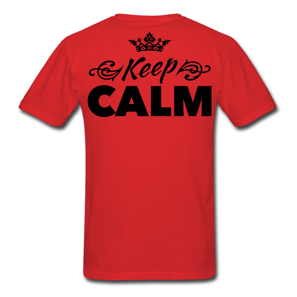 Good Vibes Keep Calm Men's T-Shirt - red