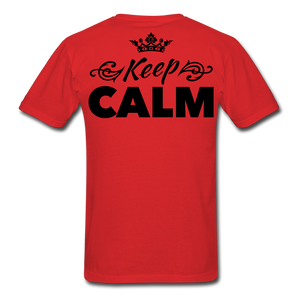 Good Vibes Keep Calm Men's T-Shirt - red