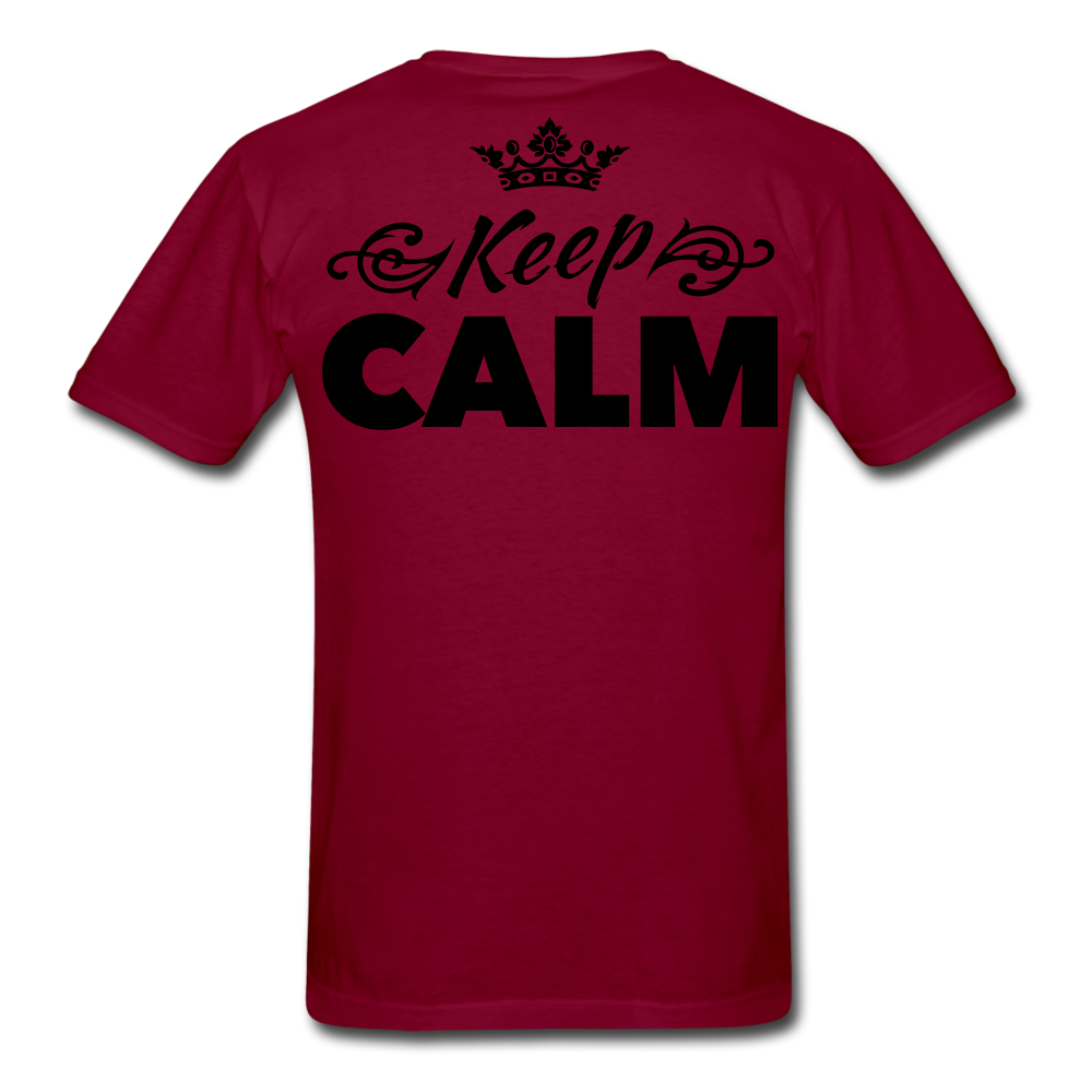 Good Vibes Keep Calm Men's T-Shirt - burgundy