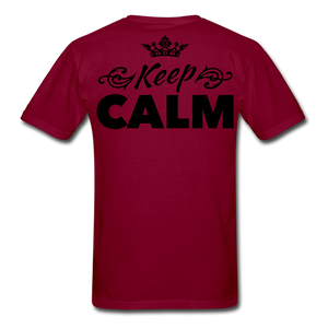 Good Vibes Keep Calm Men's T-Shirt - burgundy