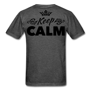 Good Vibes Keep Calm Men's T-Shirt - heather black