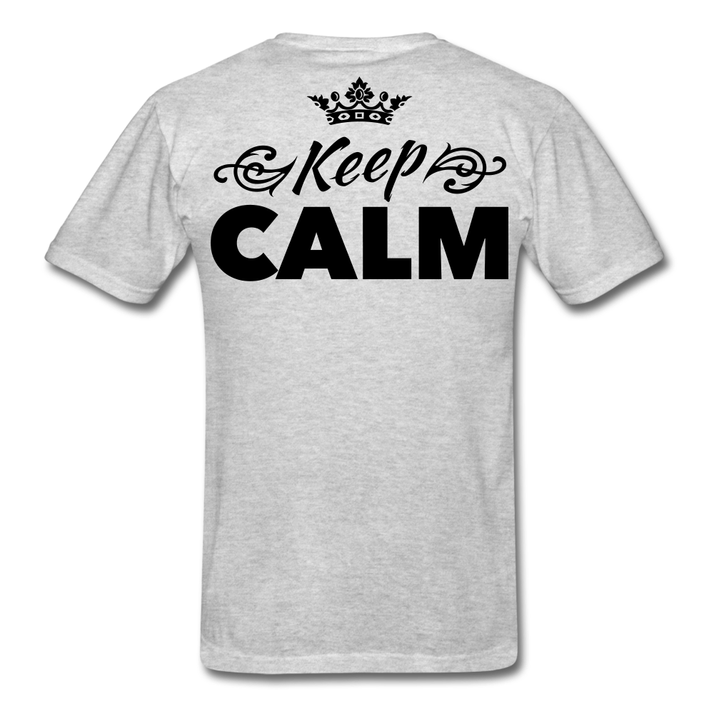 Good Vibes Keep Calm Men's T-Shirt - heather gray