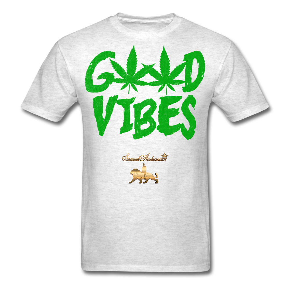 Good Vibes Keep Calm Men's T-Shirt - light heather gray