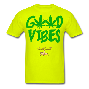 Good Vibes Keep Calm Men's T-Shirt - safety green
