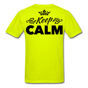 Good Vibes Keep Calm Men's T-Shirt - safety green
